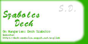 szabolcs dech business card